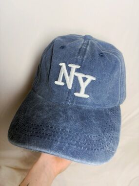 Blue NY Embroidered Baseball Cap